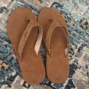 Roxy Tan Braided Sandals